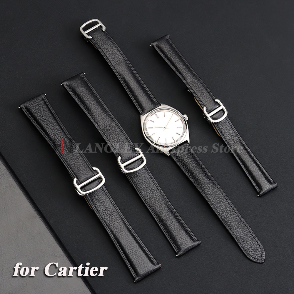 Women'S Accessories Cartier - جلد طبيعي حزام ساعة اليد لكارتييه