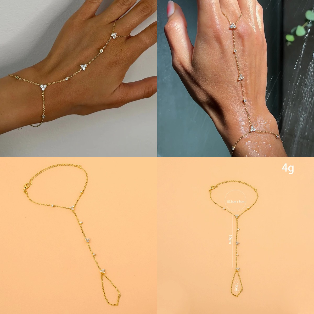 Women'S Accessories Amazon - سوار كريستالي بدون أصابع لليد من
