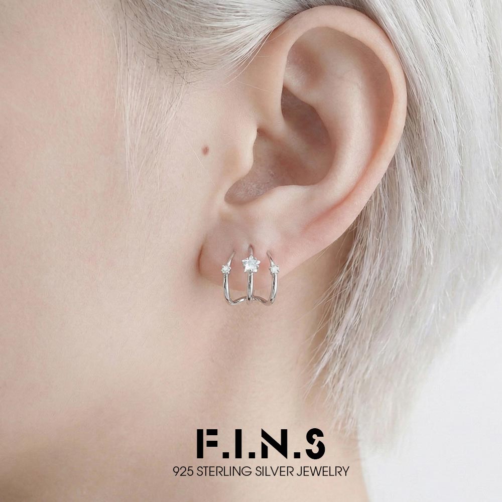 Statement Earrings Oversized - F.I.N.S الأصلي الحد الأدنى الثلاثي الشق