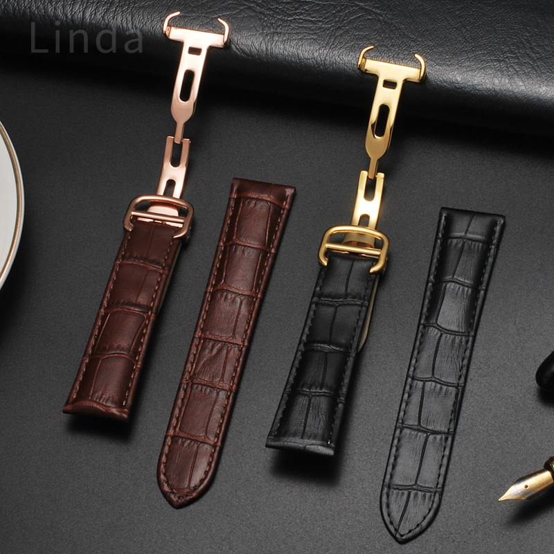 Women'S Accessories Cartier - حزام ساعة من الجلد الطبيعي للرجال