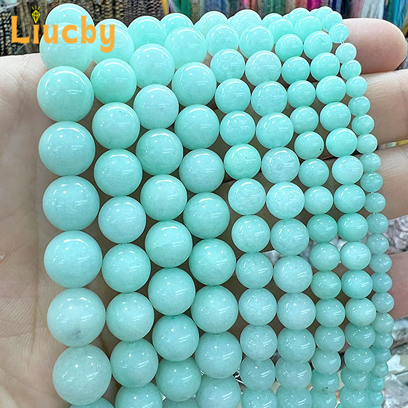 Women'S Accessories Amazon - خرز من حجر الكالسيدوني الأخضر الطبيعي