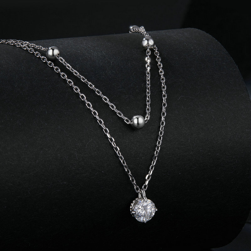 Layered Necklace Set - قلادة مويسانيت من باموير U بوزن