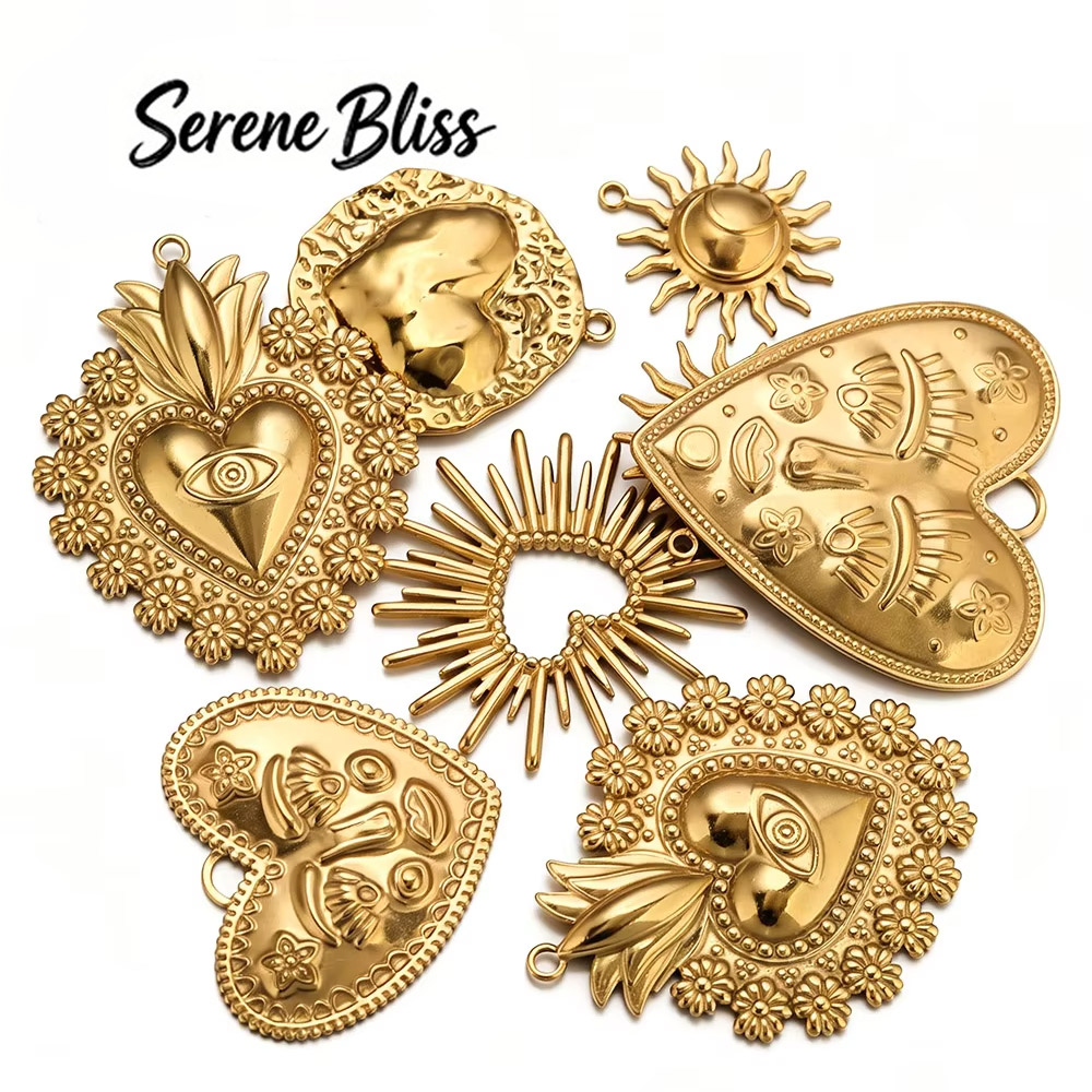 Statement Earrings Oversized - 5 قطع من الفولاذ المقاوم للصدأ