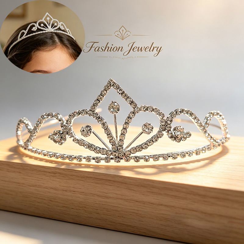 تاج زفاف فضي اللون مرصع بالأحج - مراجعة Women Knight Accessories وسعره