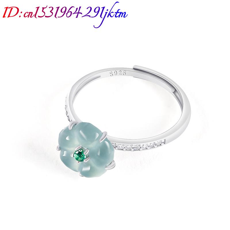 خواتم زهرة اليشم البورمي الأزر - مراجعة Woman Accessory وسعره