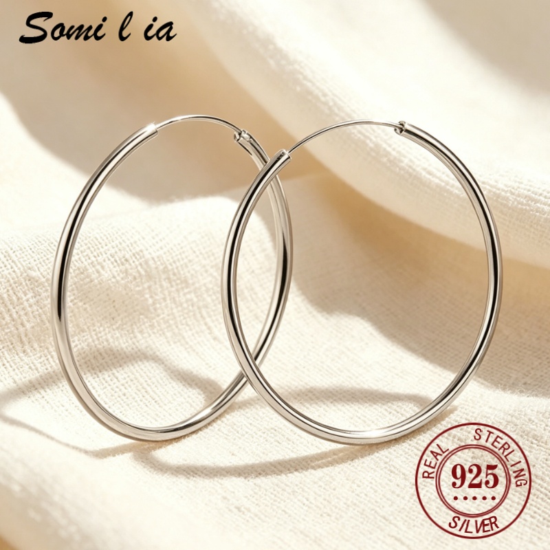 سوميليا أقراط دائرية كبيرة بسي - مراجعة Statement Earrings Oversized وسعره