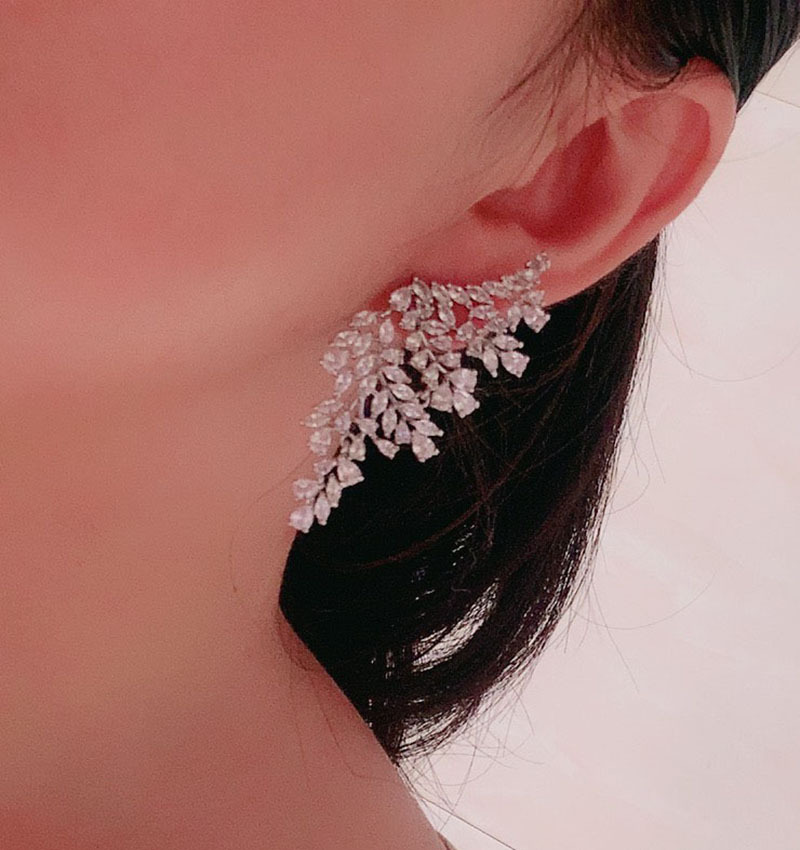 مبالغ فيها ورقة الفضة S925 الف - مراجعة Statement Earrings Oversized وسعره