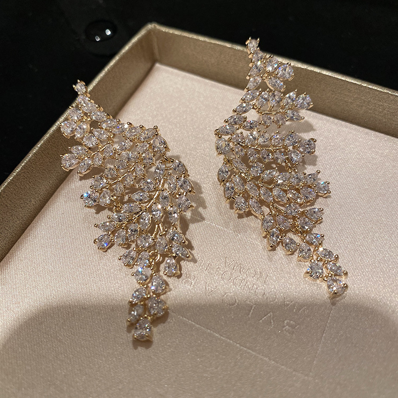 مبالغ فيها ورقة الفضة S925 الف - مراجعة Statement Earrings Oversized وسعره