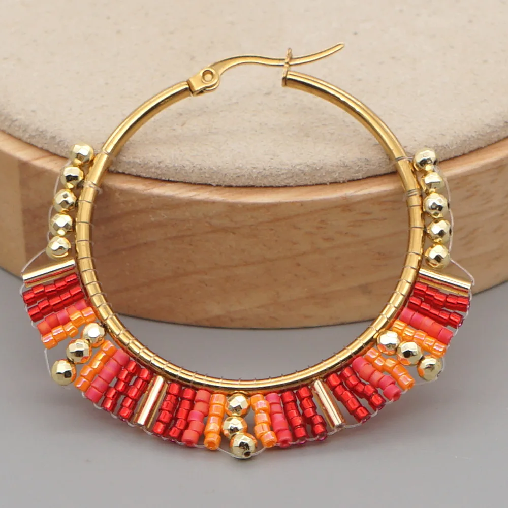 الأقراط دائرة كبيرة اليد الديك - مراجعة Statement Earrings Oversized وسعره