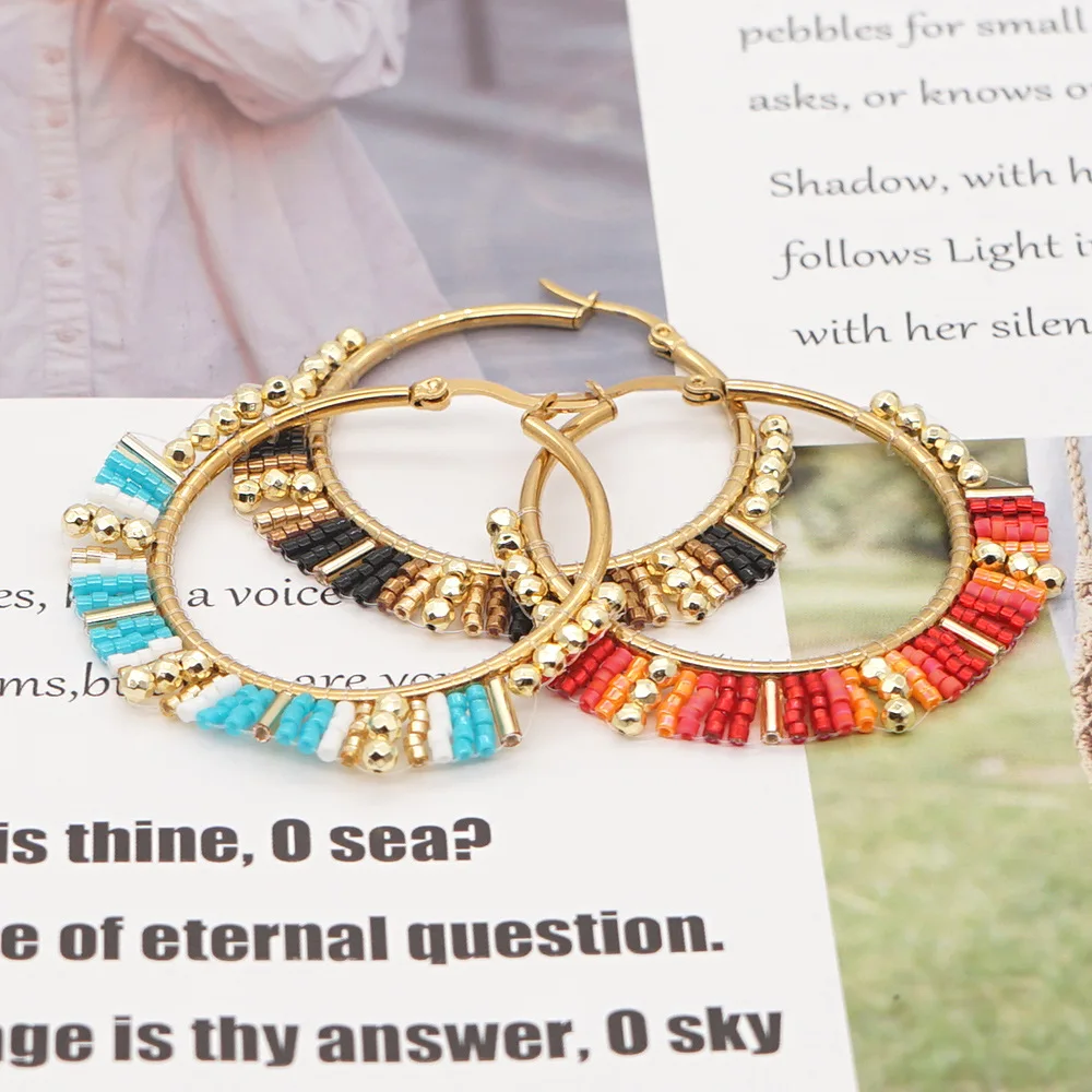 الأقراط دائرة كبيرة اليد الديك - مراجعة Statement Earrings Oversized وسعره