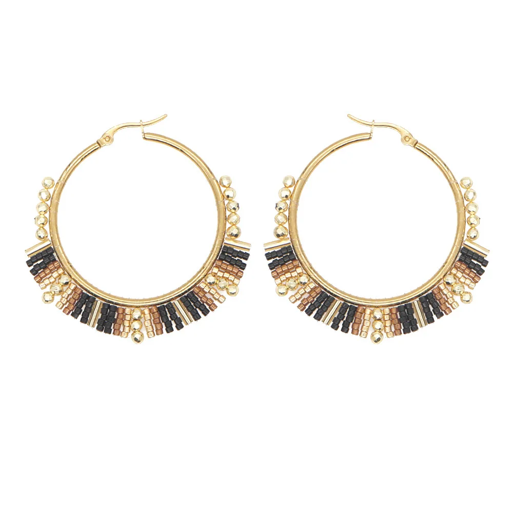 الأقراط دائرة كبيرة اليد الديك - مراجعة Statement Earrings Oversized وسعره