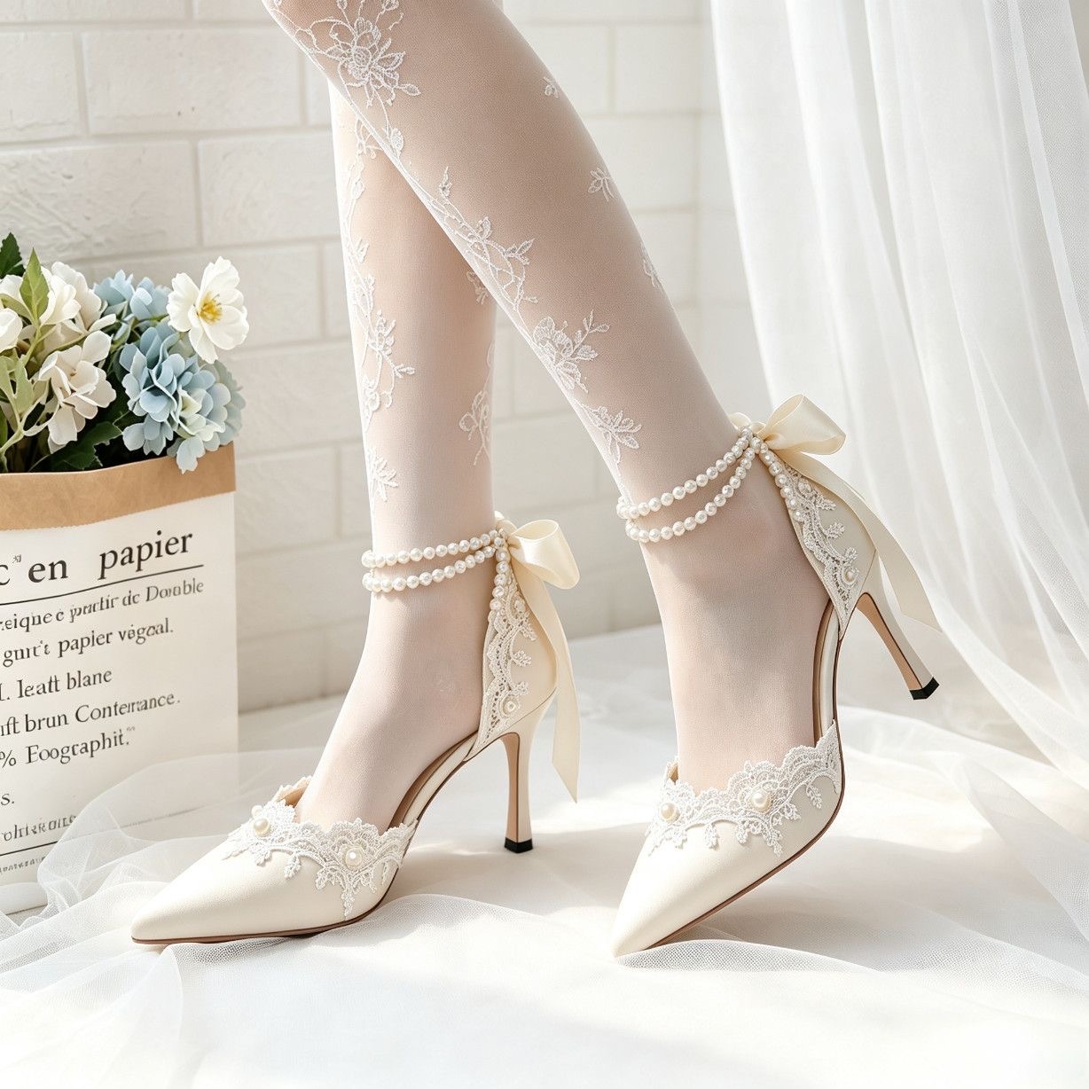 أحذية نسائية ذات كعب عالٍ مزين - مراجعة Women'S Accessories For Shoes وسعره