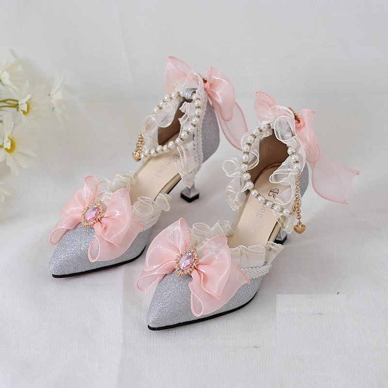 أحذية لوليتا النسائية ذات الطر - مراجعة Women'S Accessories For Shoes وسعره