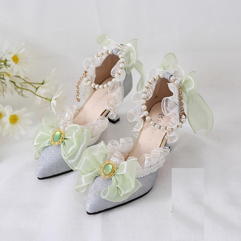 أحذية لوليتا النسائية ذات الطر - مراجعة Women'S Accessories For Shoes وسعره