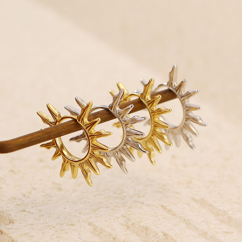 925 فضة الأذن إبرة خمر الشمس ه - مراجعة Statement Earrings Oversized وسعره