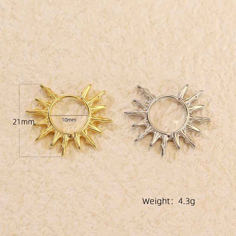925 فضة الأذن إبرة خمر الشمس ه - مراجعة Statement Earrings Oversized وسعره