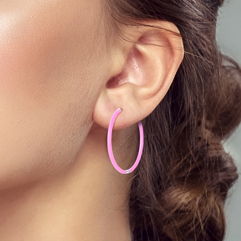 925 فضة أقراط النساء تألق الور - مراجعة Statement Earrings Oversized وسعره