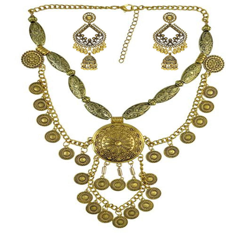 طقم قلادة شوكر كبيرة وأقراط بو - مراجعة Statement Earrings Oversized وسعره